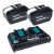Makita 2x BL18120 12.0Ah 18V Li-Ion Batteries & DC18RD 18V Dual Port Battery Charger image