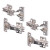 Timco 90° Cabinet Hinges Nickel - Pack of 4 image
