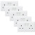 Knightsbridge CU9000 13A 2G DP Twin Earths Switched Socket - Pack of 5 image