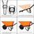Vaunt Heavy Duty 100 Litre Plastic Tray Reinforced Wheelbarrow - Orange image 5