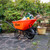 Vaunt Heavy Duty 100 Litre Plastic Tray Reinforced Wheelbarrow - Orange image A