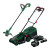 Bosch ROTAK18V-34 18V Brushless Lawnmower, EasyGrassCut 18V-26 Grass Trimmer, 2x 4.0Ah Batteries & 2x Chargers image