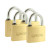 Timco Brass Keyed Alike Padlocks 40mm - Pack of 4 image