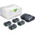 Festool SYS Energy Set with 4x Tabless 4.0Ah Batteries, Charger & Case image