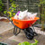 Vaunt Heavy Duty 100Ltr Plastic Tray Reinforced Wheelbarrow - Orange image C
