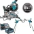 Makita LS004GZ01 40V XGT Brushless 260mm Slide Compound Mitre Saw, 4.0Ah Battery, Fast Charger, Mitre Saw Stand & 60T Blade image