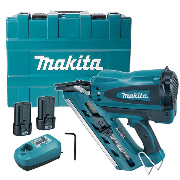 Makita GN900SE 7.2V Gas First Fix Framing Nail Gun with 2x 1.0Ah