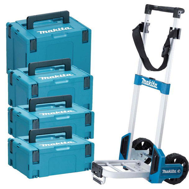 Makita MAKPAC 4 Piece Case Set with TR00000001 Trolley