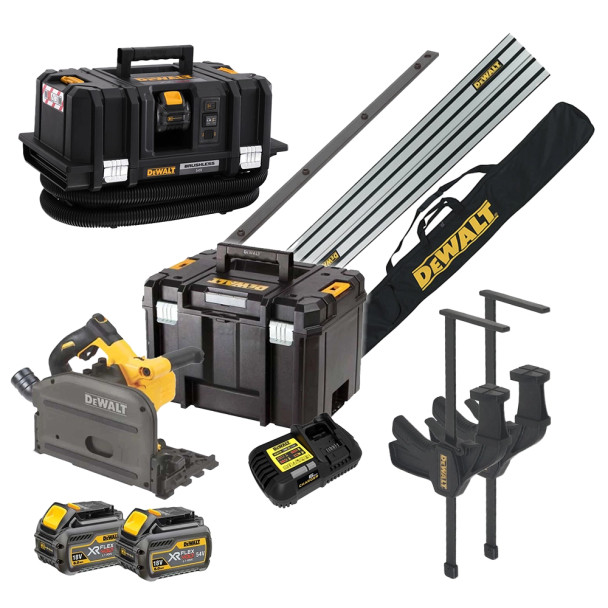Dewalt DCS520 54V XR FLEXVOLT Brushless Plunge Saw, 2x