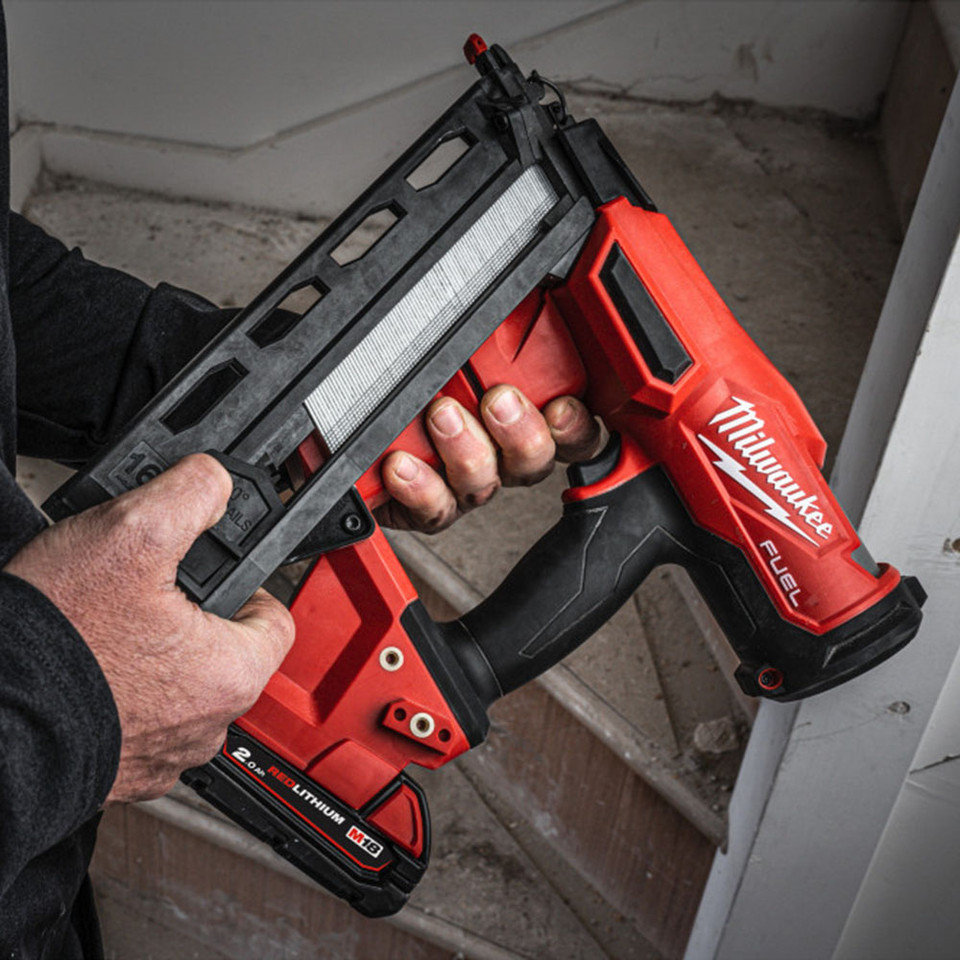 Milwaukee M18 FN16GA0 18V FUEL Brushless Finishing Angled Nail Gun 16 Gauge Body Only ITS