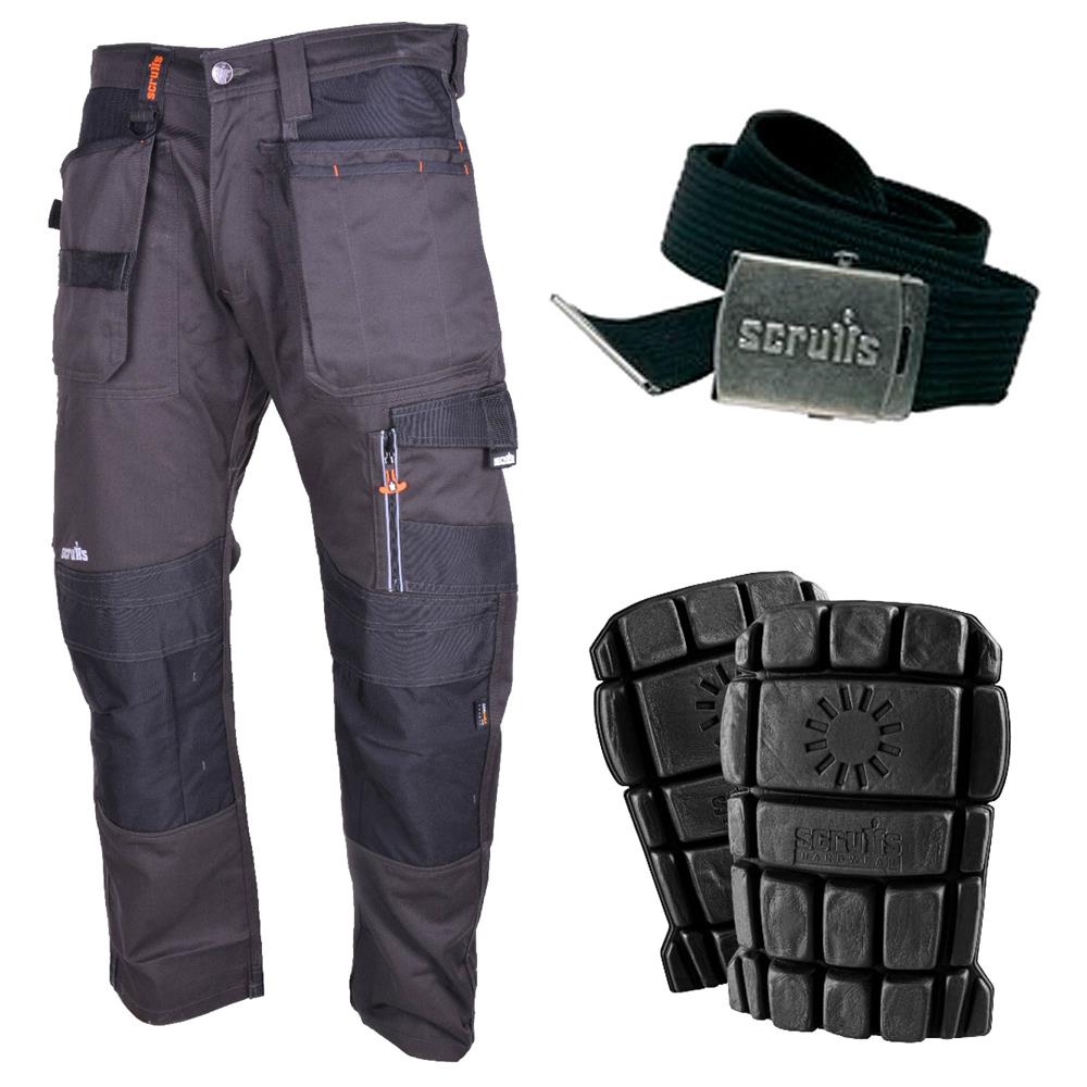 Scruffs Work Trousers | Worker Plus Black / Navy - Slim Fit Flex Trouser  Black | eBay