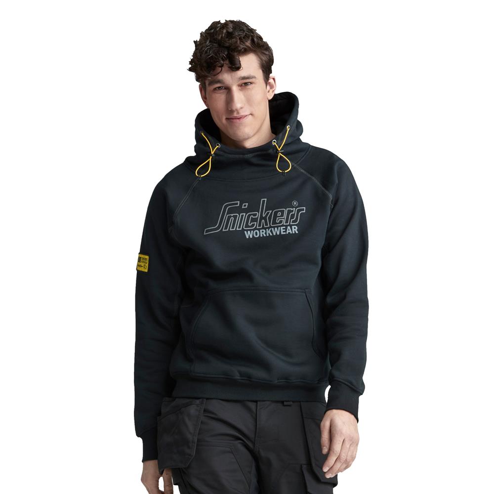 Snickers High Neck Logo Hoodie - Black