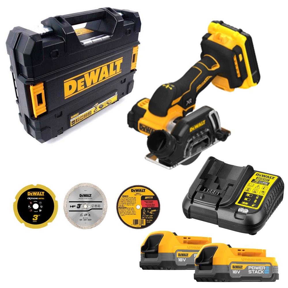 Dewalt DCS438E2T 18V XR Brushless 76mm Cut Off Tool