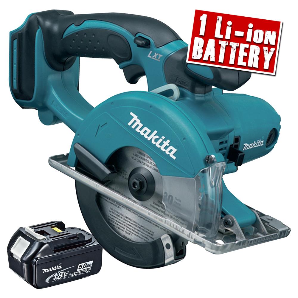 Makita 18v Li ion Metal Cutting Saw Body 1 x 5.0Ah Battery ITS