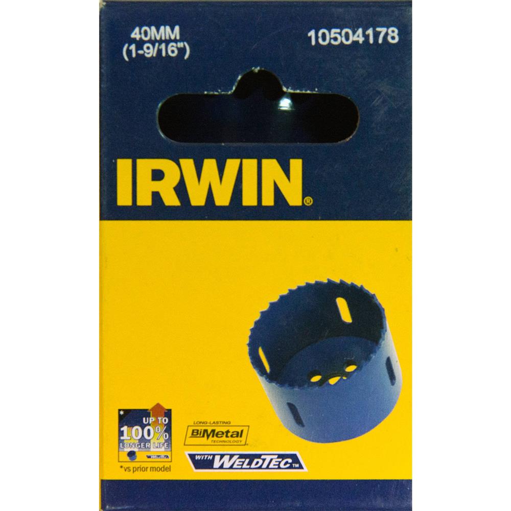 Irwin Bi-Metal Holesaw - 40mm