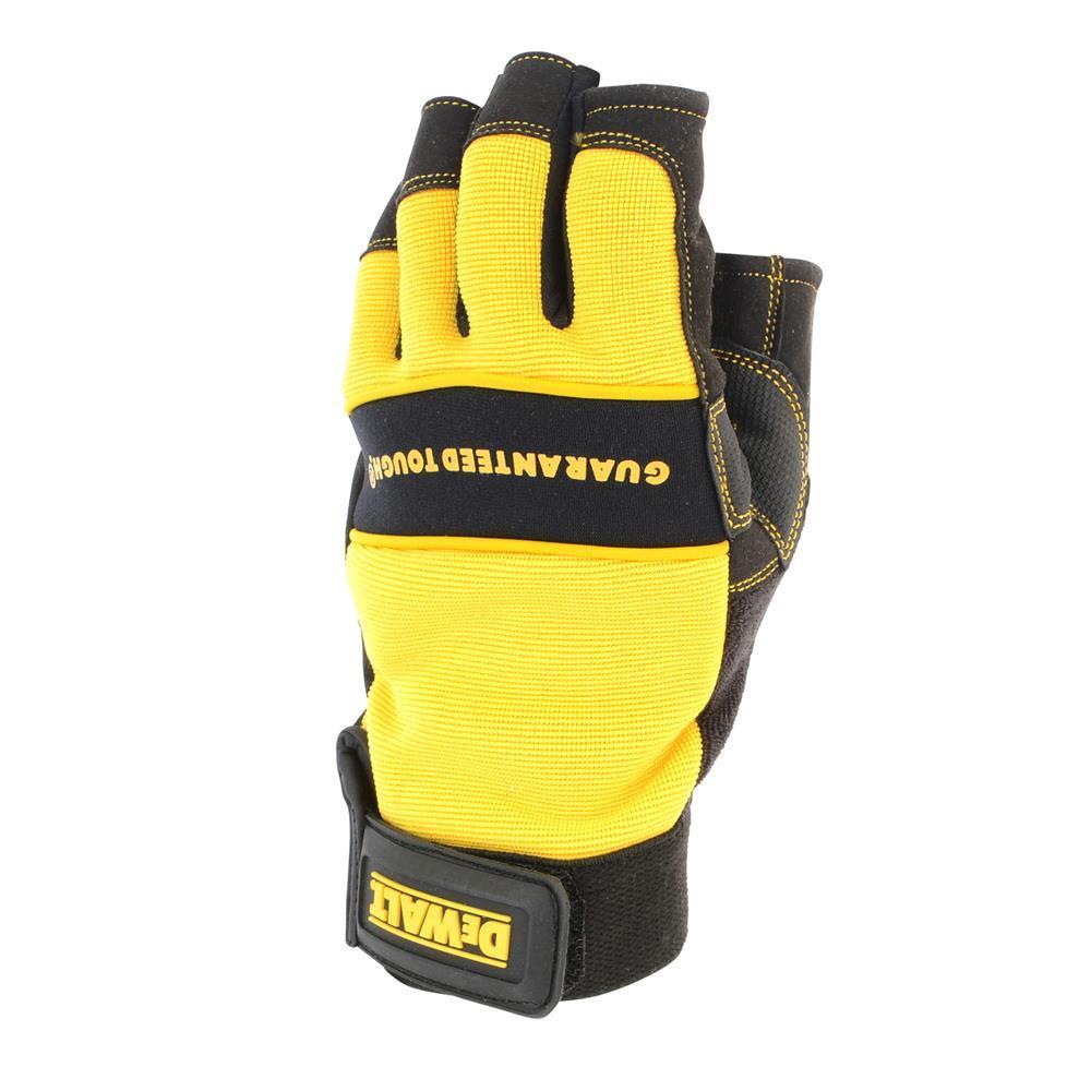 Synthetic Leather Dewalt Fingerless Gloves Dewalt Performance