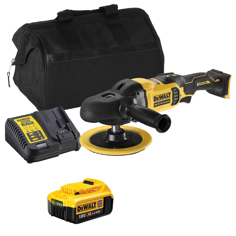 Dewalt DCM849 18V XR Brushless 180mm Rotary Polisher with 1x 4.0Ah