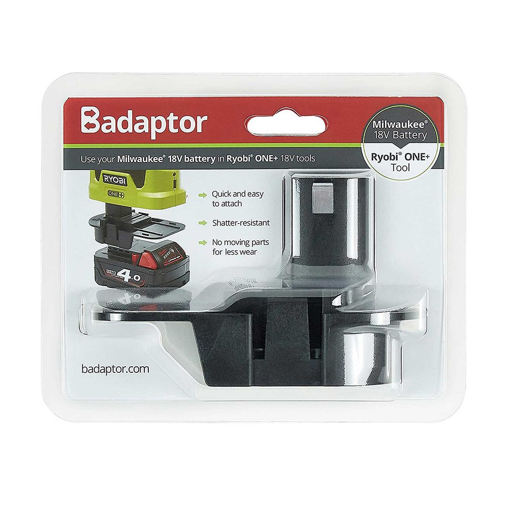 Badaptor Battery Adaptor Milwaukee 18V Battery to Ryobi One Power