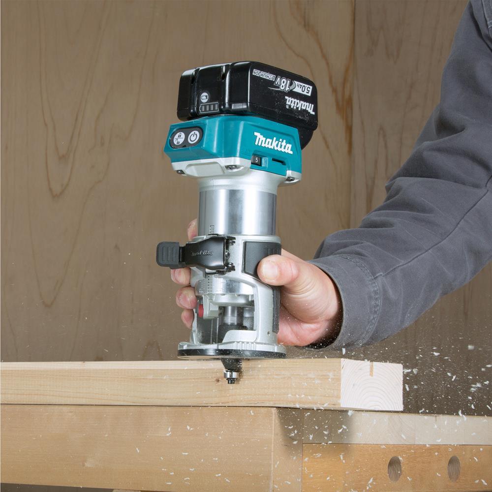 Makita DRT50ZJ 18V LXT Router/Trimmer with Case Guides Makita