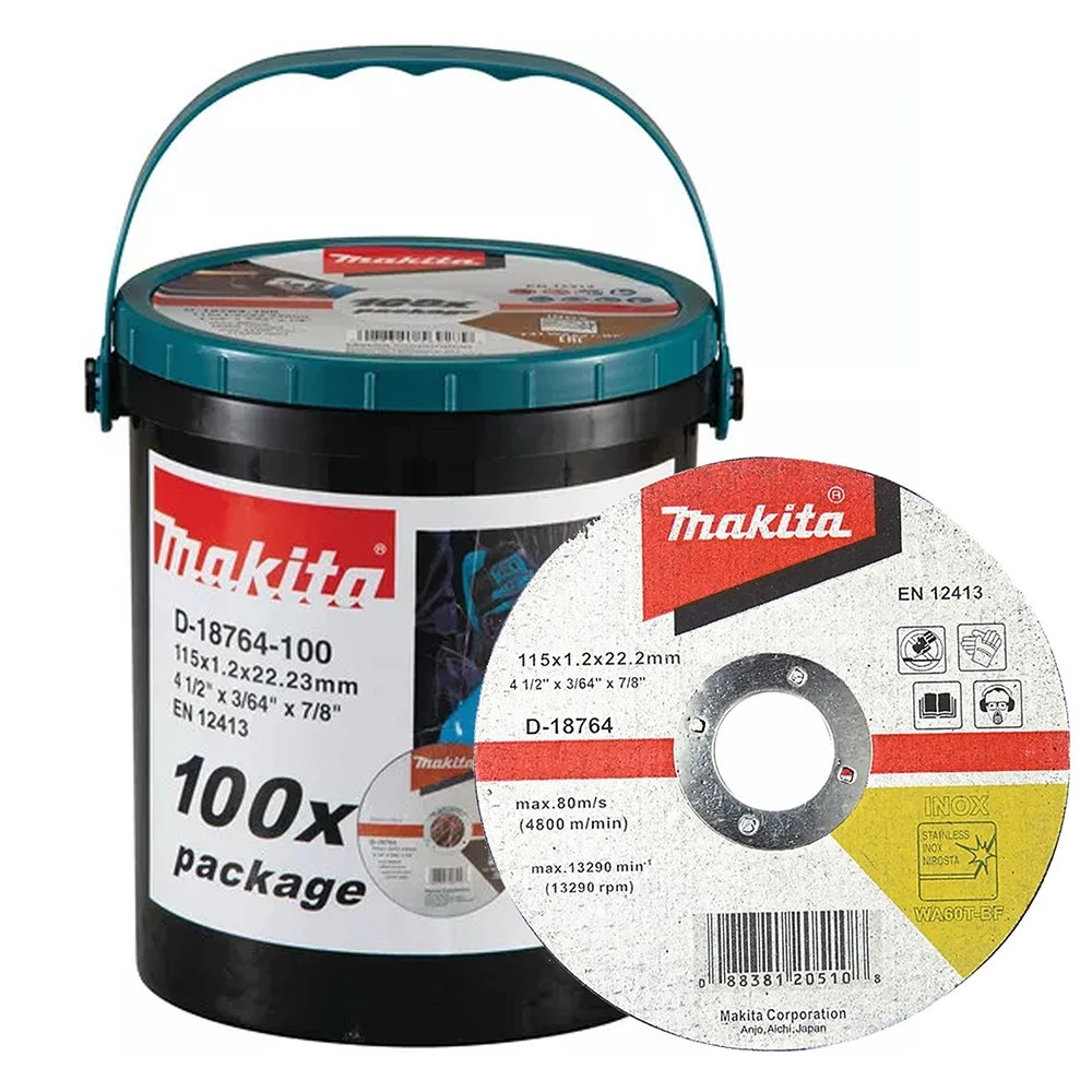 Makita 100 Piece 115mm Thin Cutting Disc Tub