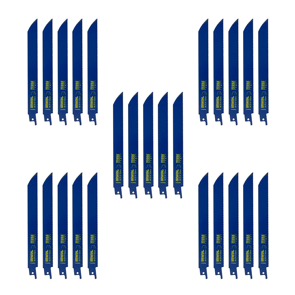 Irwin 10504140 Metal Cutting Bi-Metal Reciprocating Saw Blades for Metal - Pack of 25