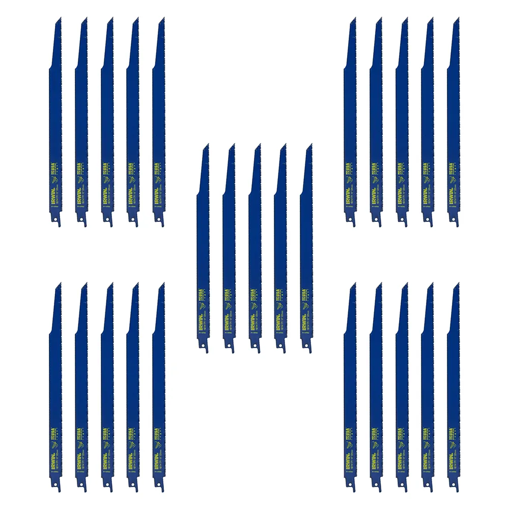 Irwin 10504142 Bi-Metal Reciprocating Saw Blades for Metal & Wood - Pack of 25