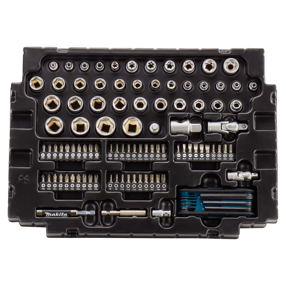 Makita 120 Piece Maintenance kit in MAKPAC | Makita Socket Sets