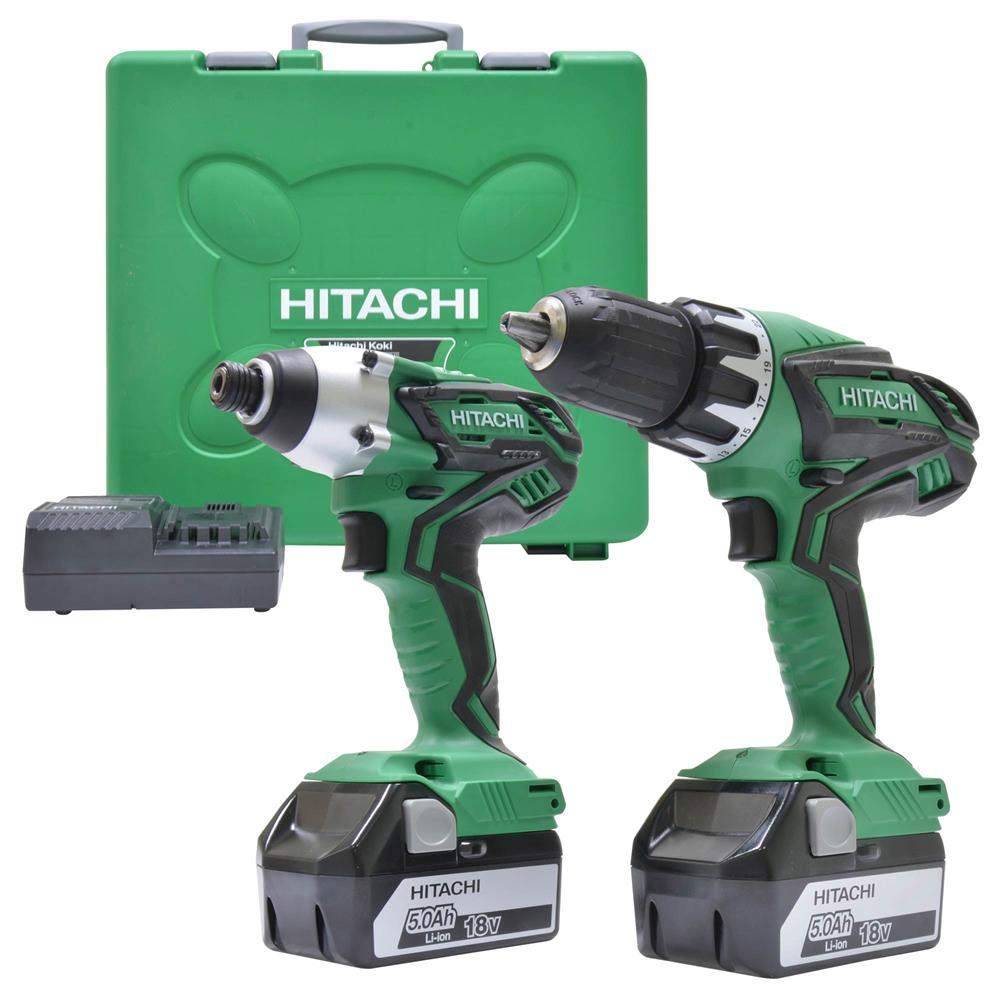 Dv18dgl Hitachi KC18DGL/JE 18v Piece Kit With X 5Ah Batteries