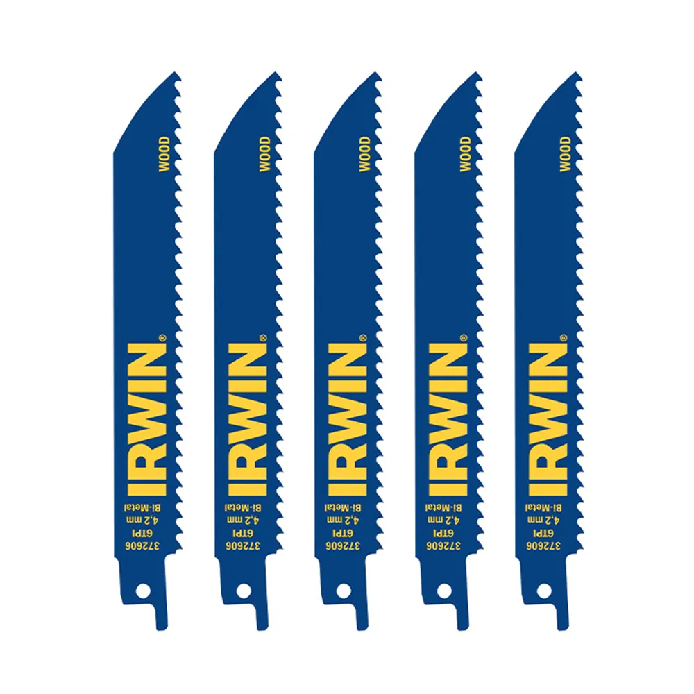 Irwin 10504150 Bi-Metal Reciprocating Saw Blades for Wood - Pack of 5