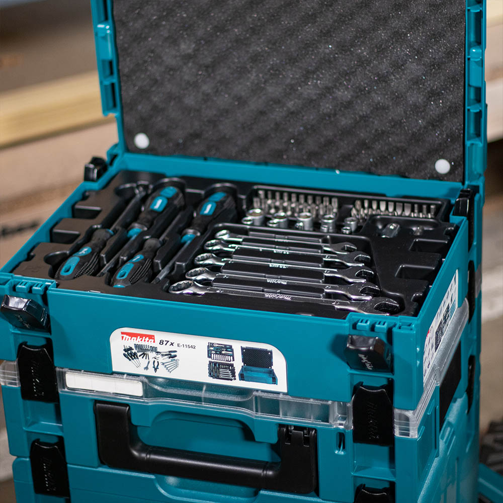 Coffret MAKPAC 87 outils à main MAKITA : Ref. E-11542