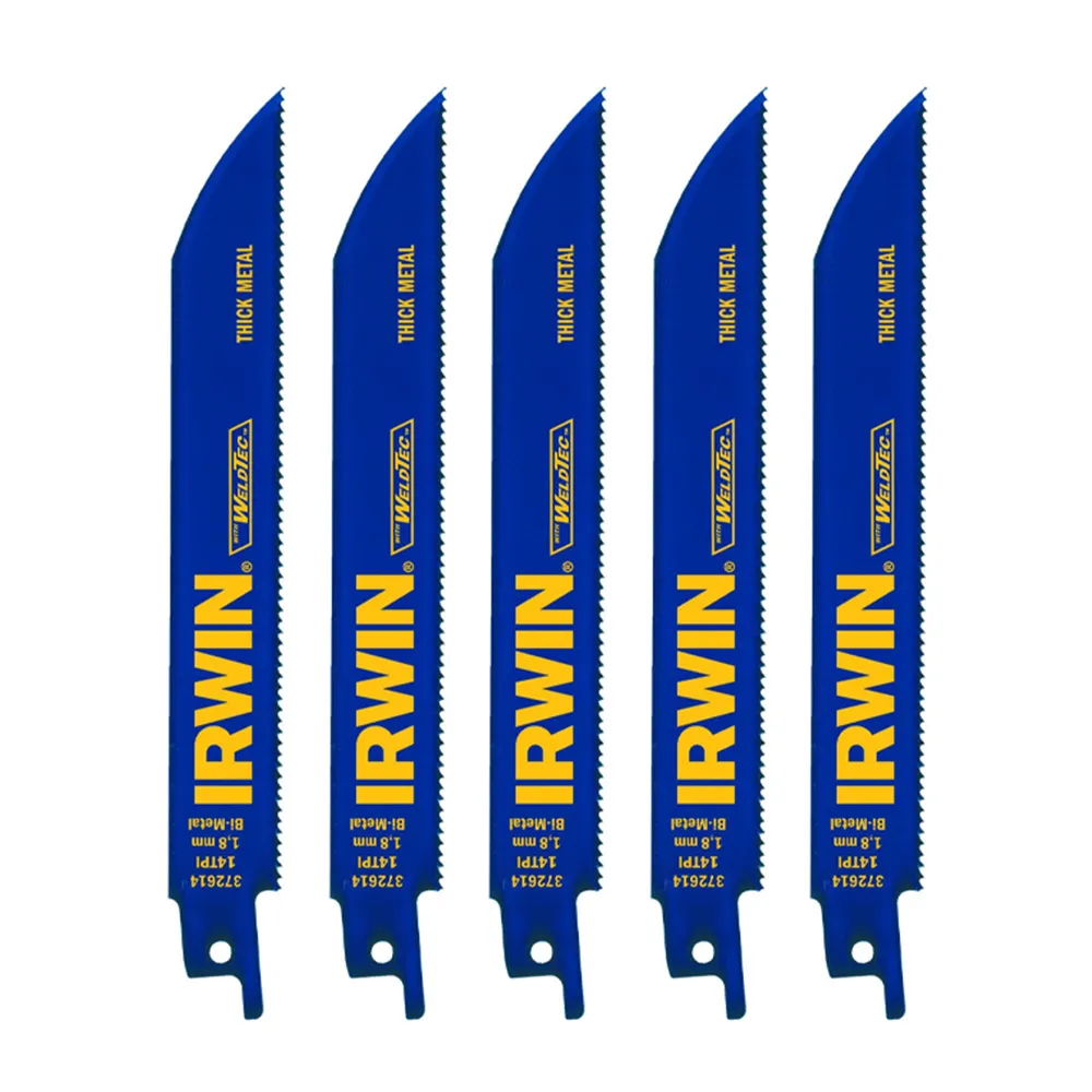 Irwin 10504154 Bi-Metal Reciprocating Saw Blades for Metal - Pack of 5