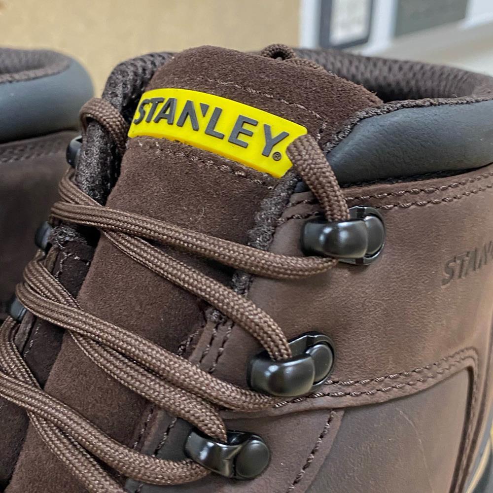  Stanley Unisex Tradesman Safety Boot Brown Size UK 12