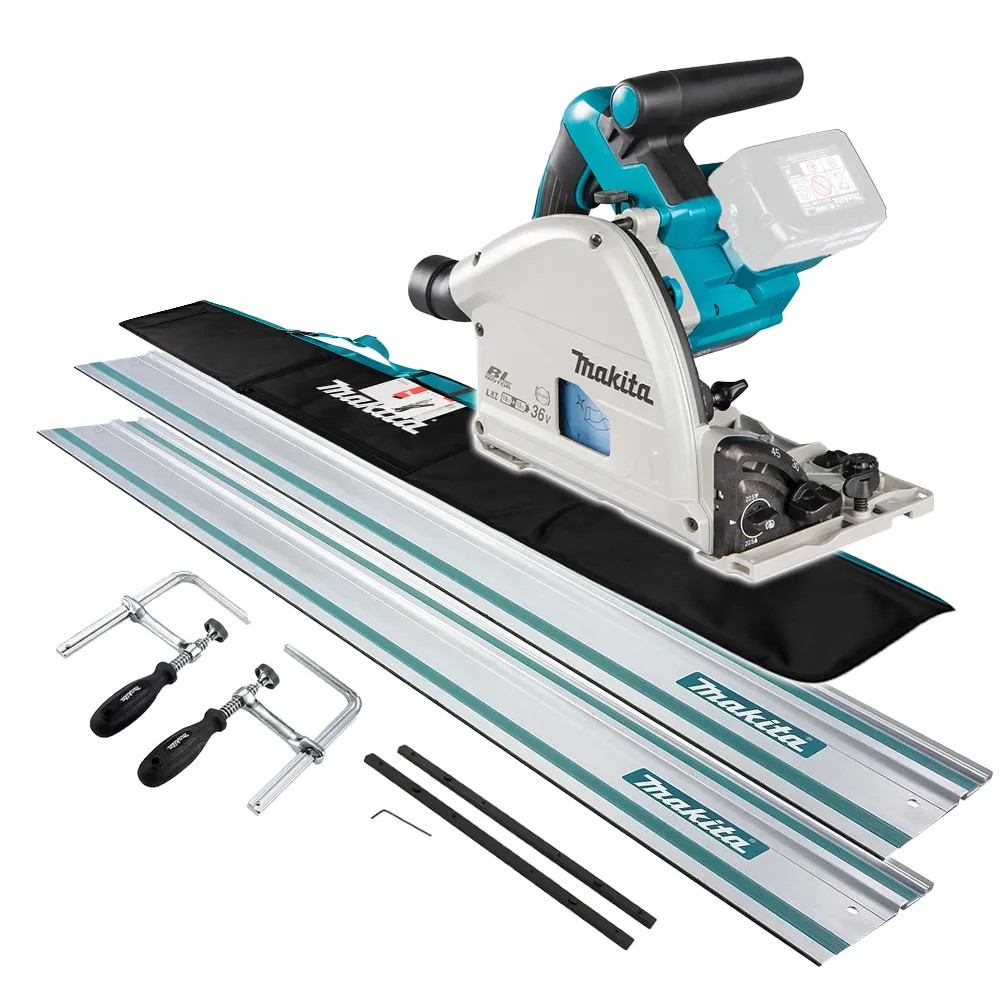 Saw Kit Makita 18v Plunge Saw And Rail Makita DSP600ZJ 36V (Twin