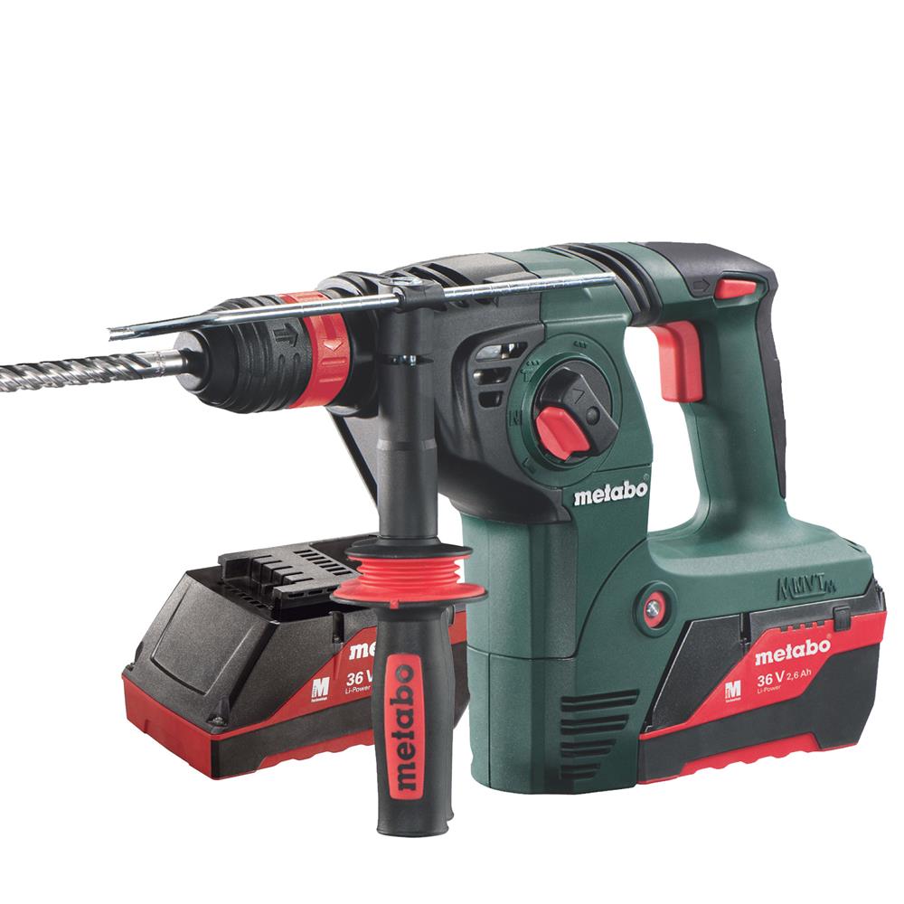 Metabo KHA36LTX 36V SDS Drill with 2x Batteries, Charger and Case