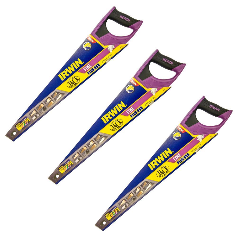 Irwin Jack 990 Plus Fine Handsaw 550mm/22' - Pack of 3