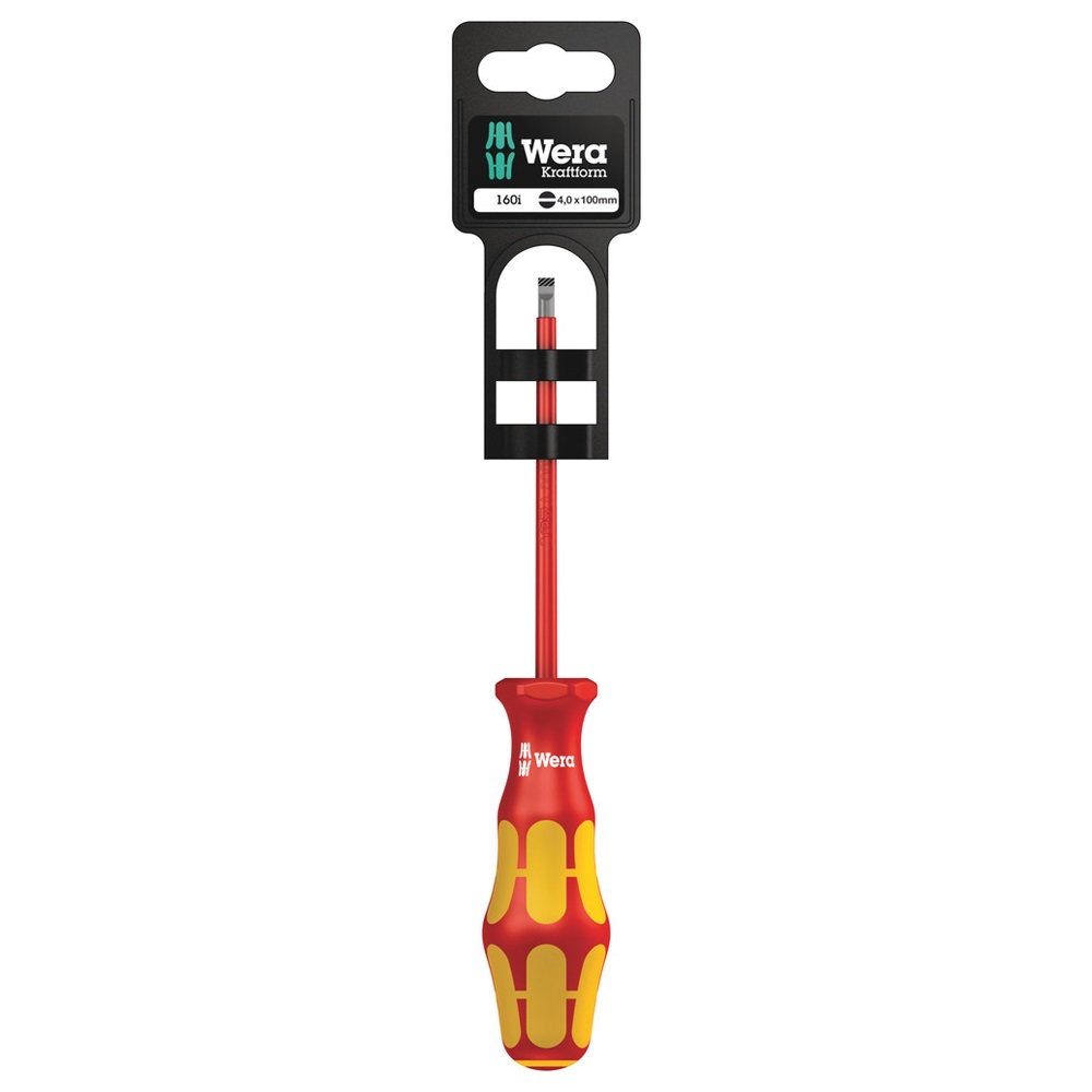 Wera Kraftform '160 i SB' SL4.0 VDE Slotted Screwdriver - 0.8 x 4.0 x 100mm