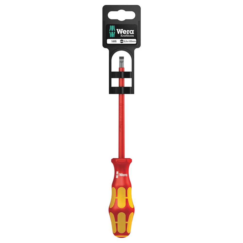 Wera Kraftform '160 i SB' SL5.5 VDE Slotted Screwdriver - 1x 5.5 x 125mm