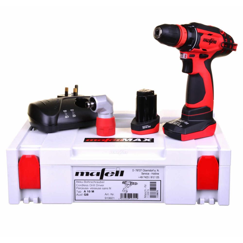 Mafell A10M 10.8V Drill Driver with 1 x 4.0Ah 1x 2.0Ah Batteries