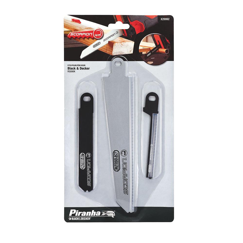 Black Decker Scorpion Saw Blade set for Wood and Metal