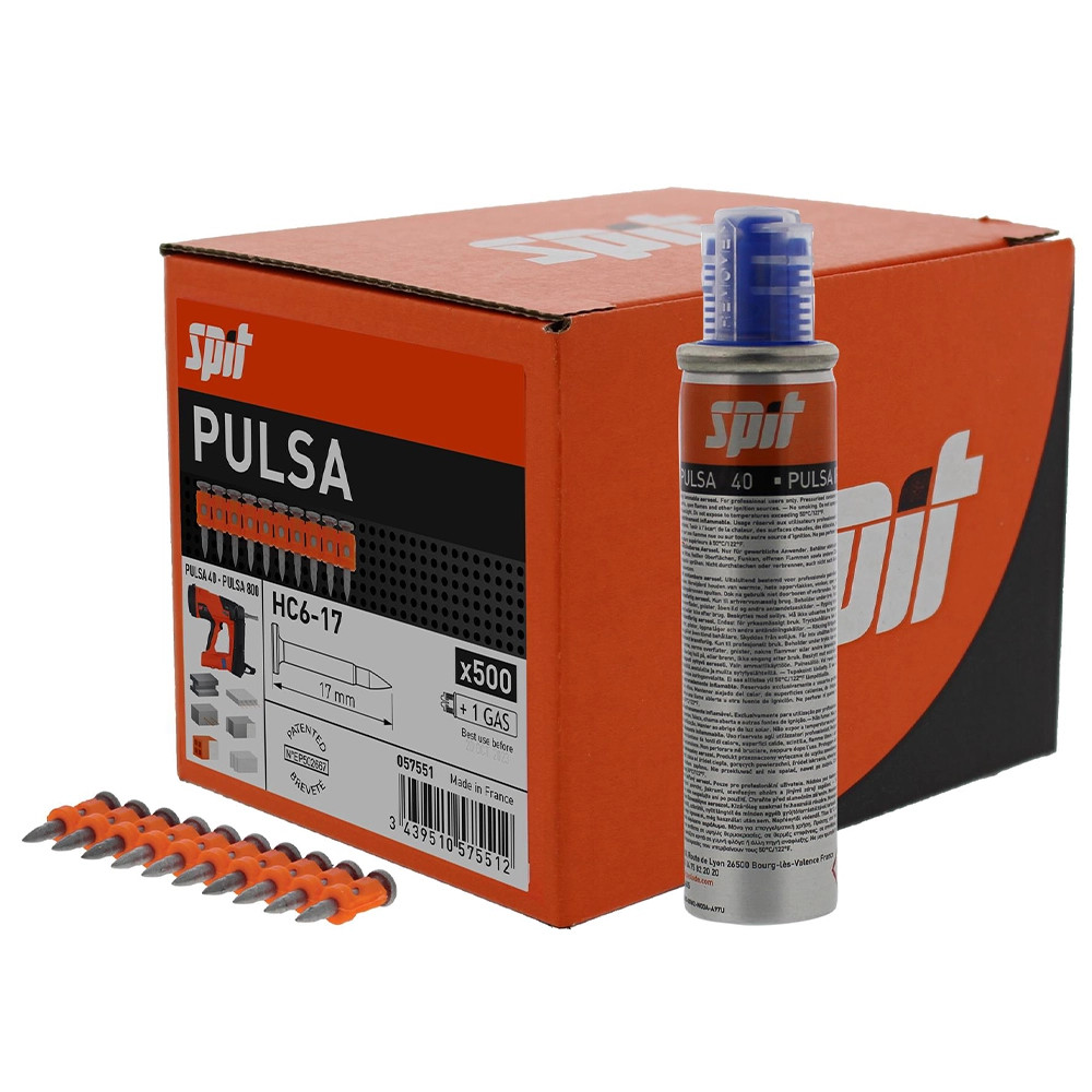 Spit Pulsa 17mm x 3.0mm HC6 Steel Pins - Pack of 500 | Spit
