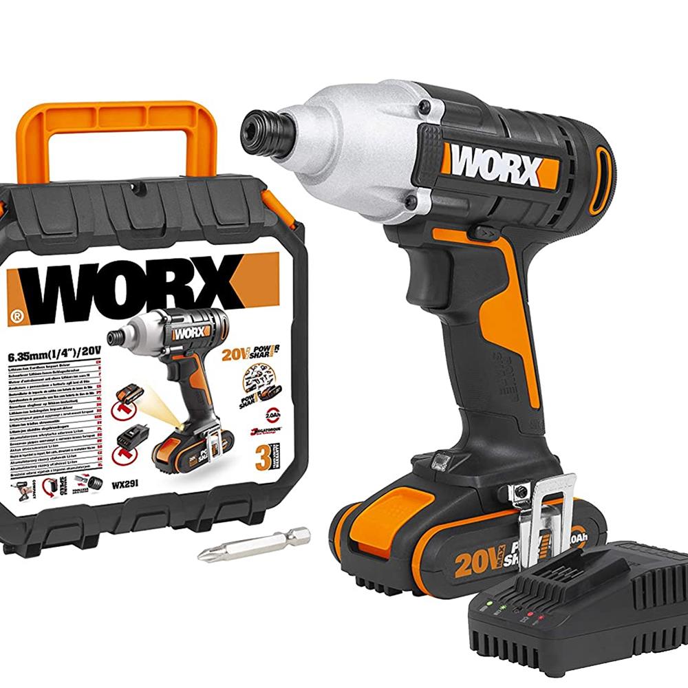 Worx WX291 20V MAX Impact Driver with 1x 2.0Ah Battery