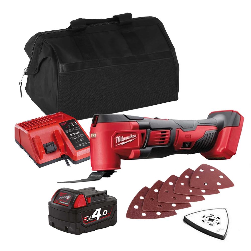 Milwaukee M18 BMT 18V Multi Tool with 1x Battery, Charger Bag