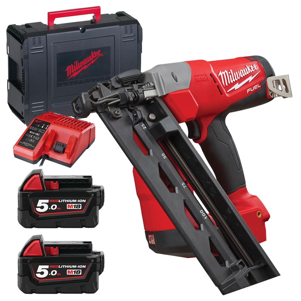 Milwaukee M18 FUEL 16-Gauge Angled Finish Nailer Kit | Hartville Hardware