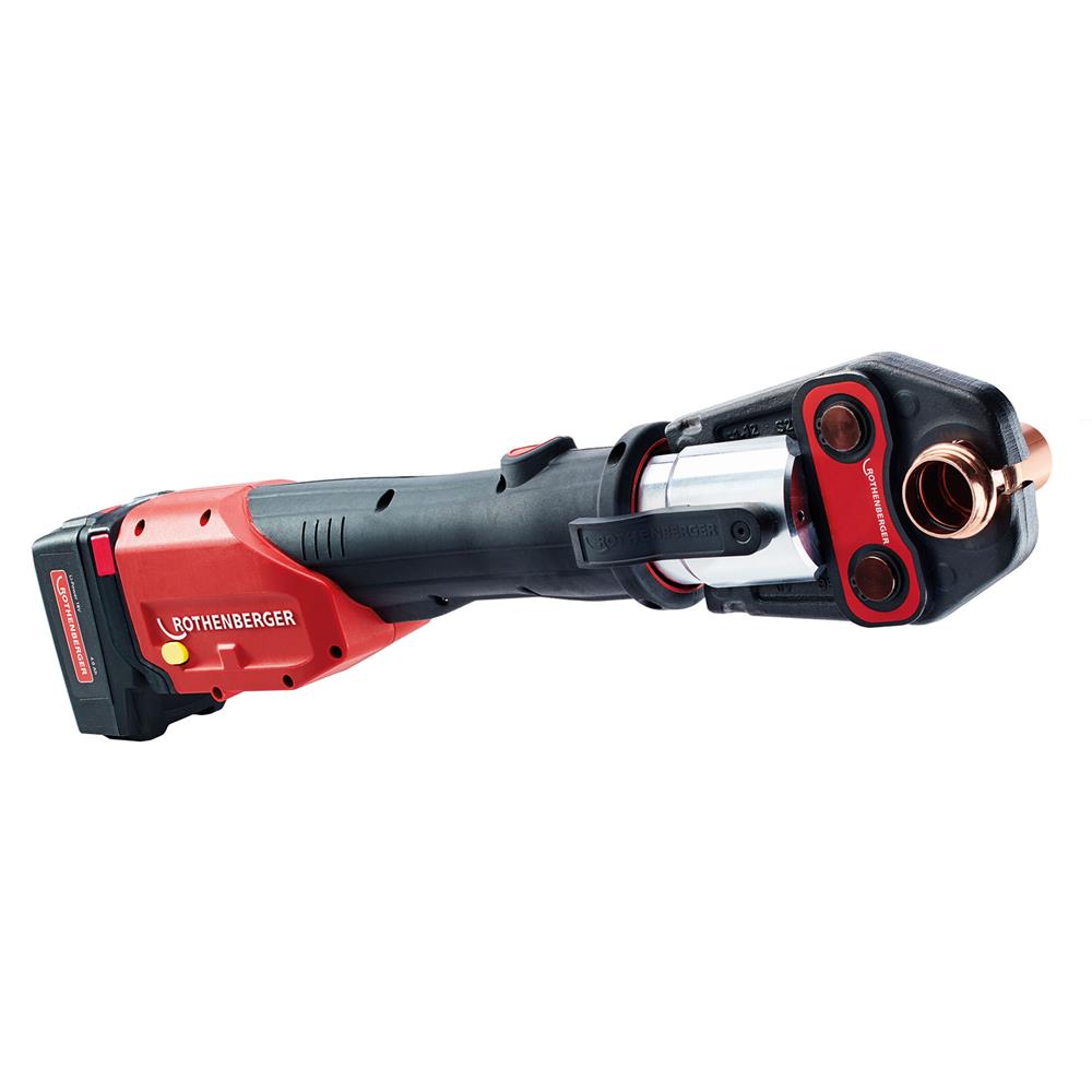 Rothenberger Romax 4000 Press Gun With 15-28mm M Profile Jaws with 1x 4.0Ah Battery, Charger & Case