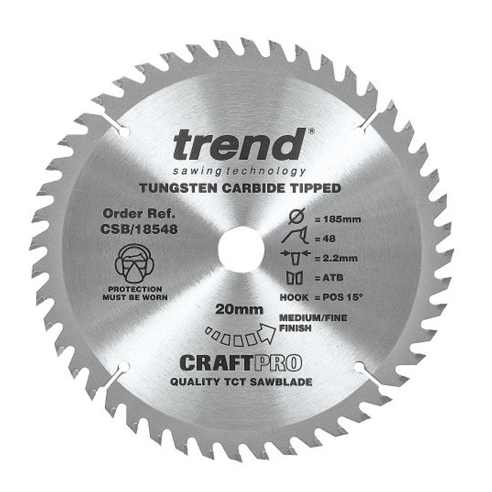 Trend Craft Saw Blade 185mm x 48T 20mm 