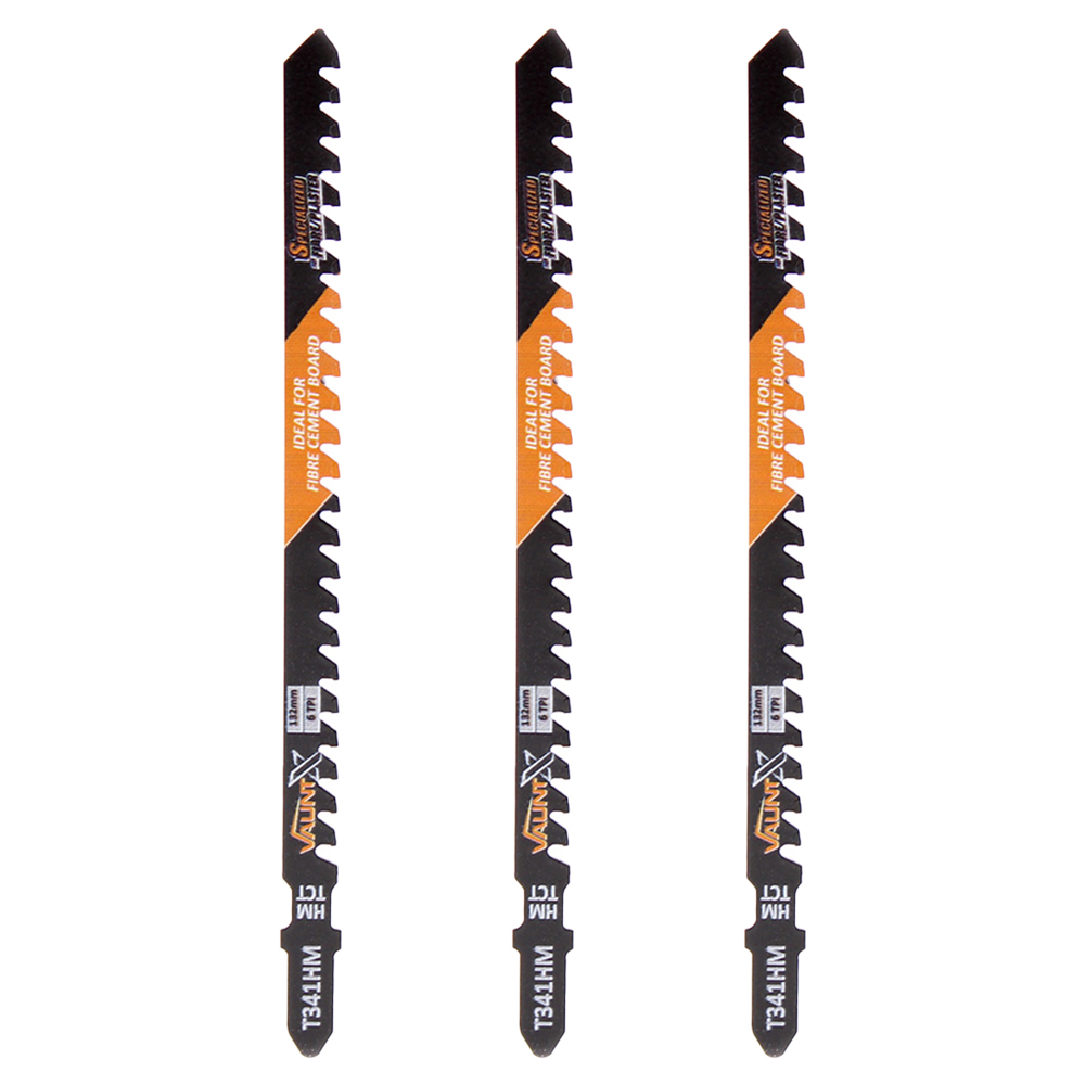 Vaunt X Cement/Fibreboard Deep Cutting (T341HM) Jigsaw Blades - Pack of 3