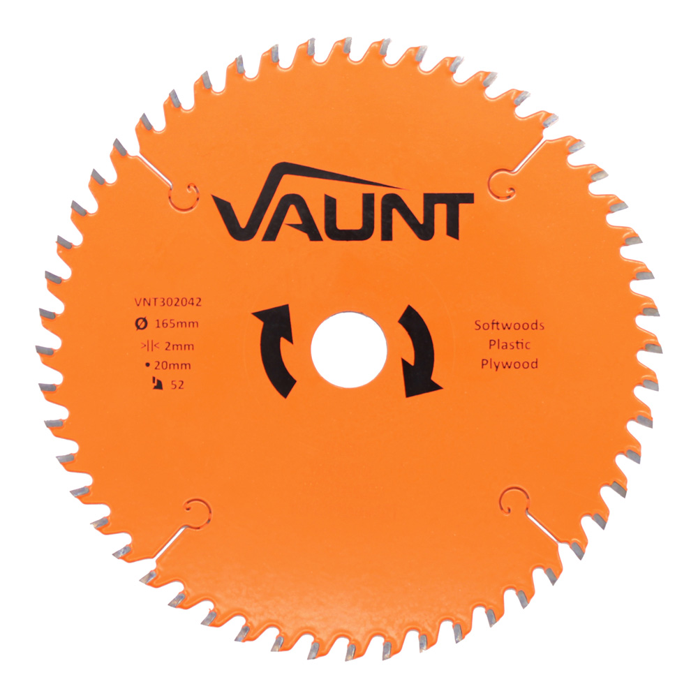 Vaunt 165mm x 20mm 52T TCT Circular Saw Blade