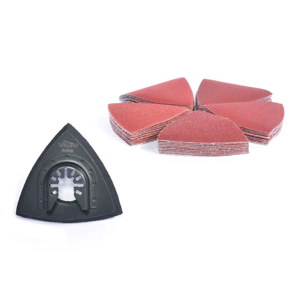 Vaunt Triangular Sanding Pad For Multi Tool Plus Mixed Sheets - 51 Pieces