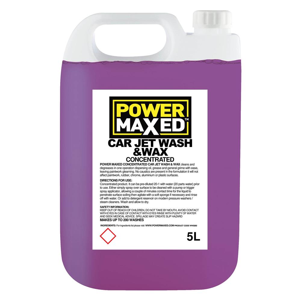 PowerMaxed Jet Wash and Wax Liquid Cleaner Concentrate 5 Litre