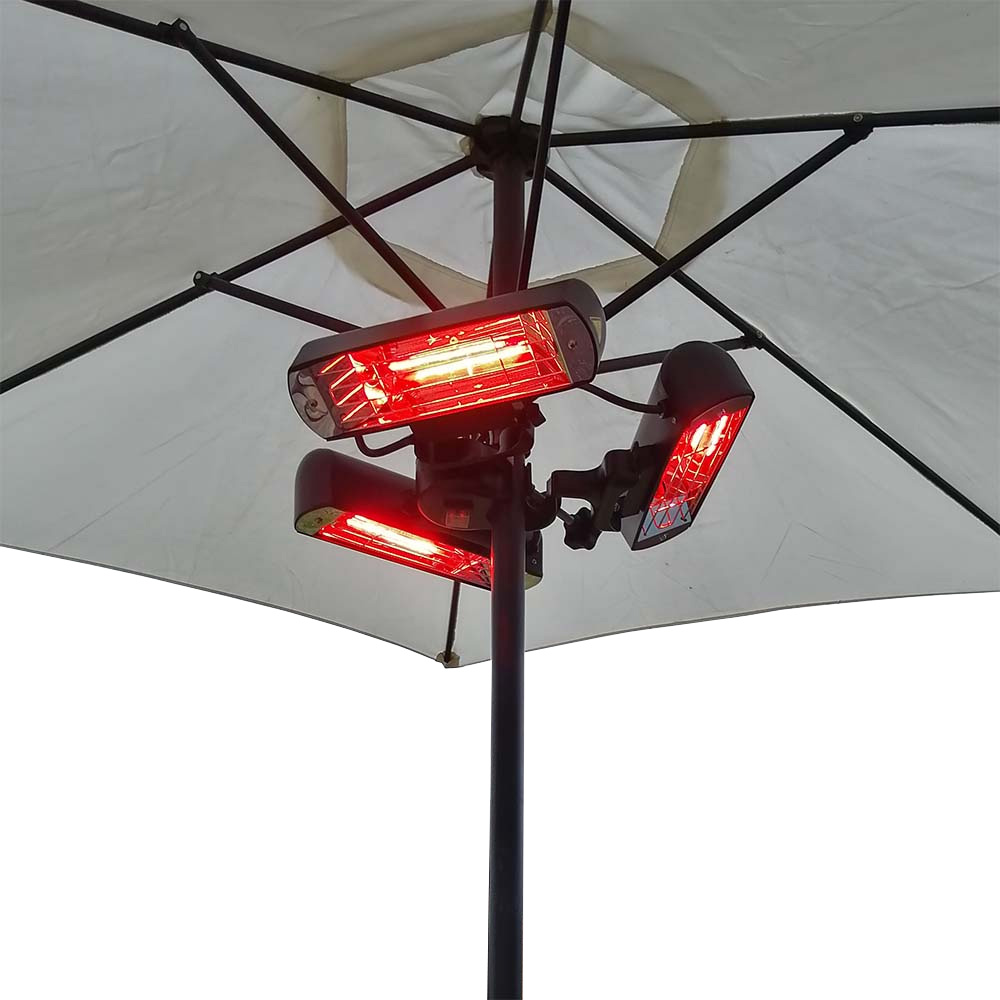 Vaunt Home Electric 3 Lamp Parasol Patio Heater - Black 240v